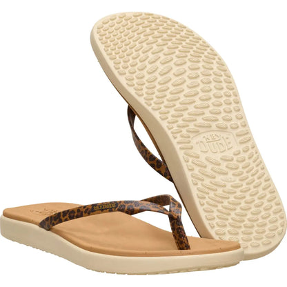 HEYDUDE Squishy Cushioned Beach Sandals, Foldable Portable Slides for Vacation & Daily Casual Wear
