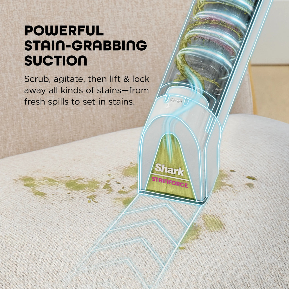 Shark StainForce Cordless Portable Spot Cleaner, Bagless & Self-Cleaning - HX100