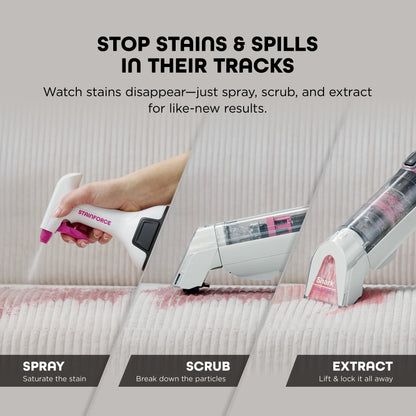 Shark StainForce Cordless Portable Spot Cleaner, Bagless & Self-Cleaning - HX100