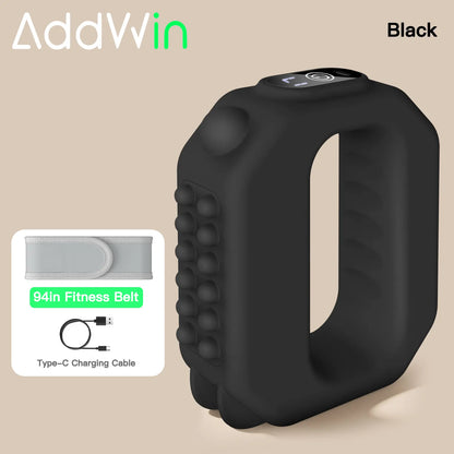 ADDWIN 2026 Latest R10 Mini Fascia Massage Belt, Upgraded Muscle Relief Fascia Tool with Adjustable Strap, Waist Circumference Compatible Up to 55 Inches, Wireless Rechargeable Portable Massager for Waist & Back Soreness Relief, Ideal Present for Parents