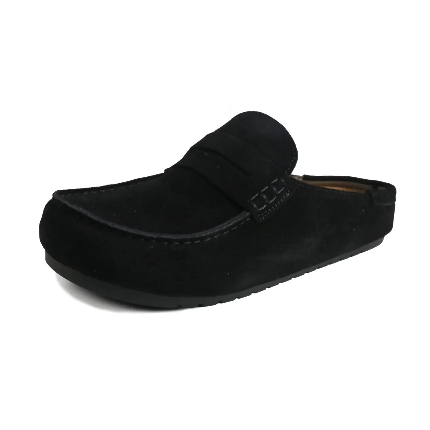 EVELLYHOOTD Ladies Footwear, Animal Spotted Pattern Faux Suede Backless Slip-On Flats Equipped With Padded Arch Cushion & Soft Comfort Insole