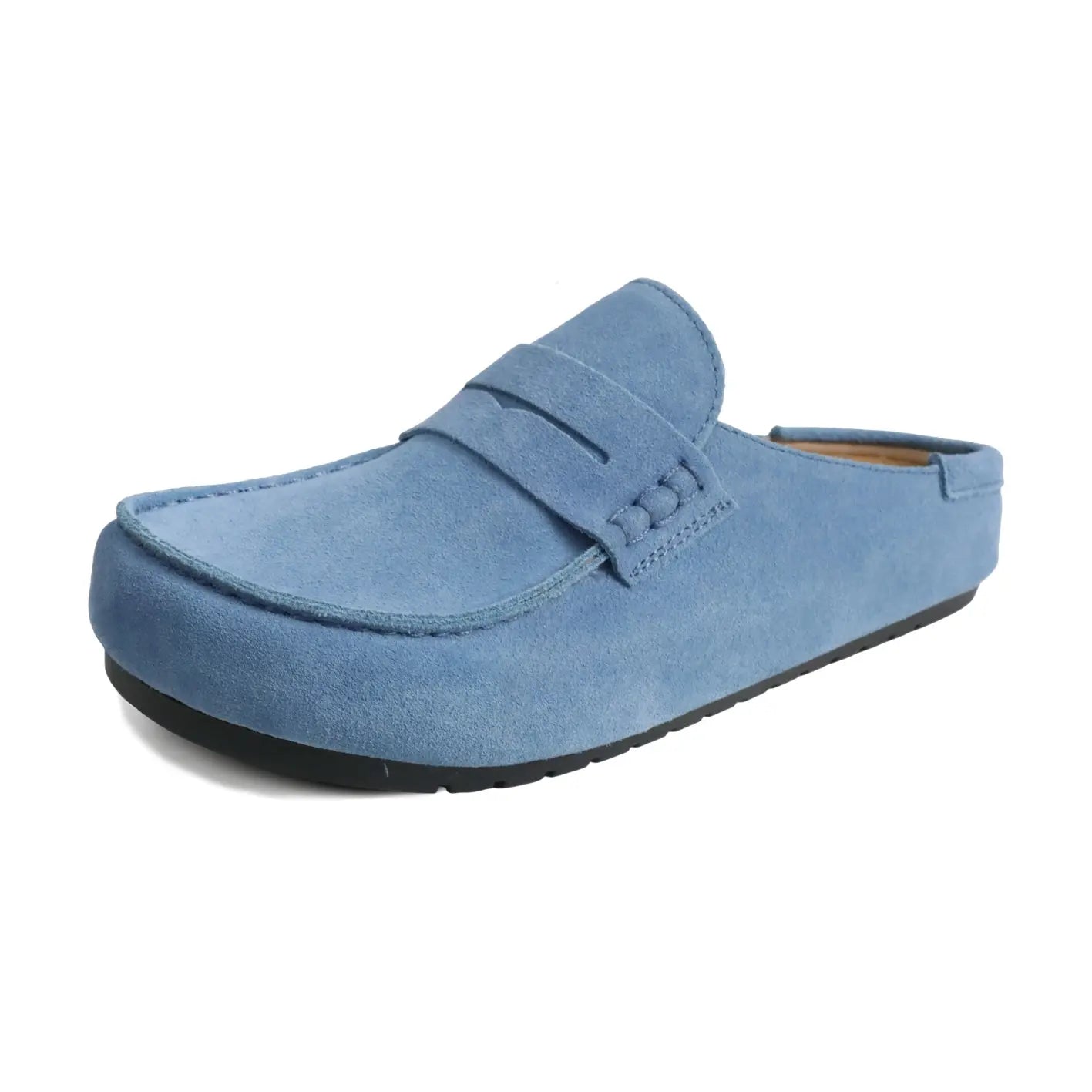 EVELLYHOOTD Ladies Footwear, Animal Spotted Pattern Faux Suede Backless Slip-On Flats Equipped With Padded Arch Cushion & Soft Comfort Insole