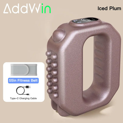 ADDWIN 2026 Latest R10 Mini Fascia Massage Belt, Upgraded Muscle Relief Fascia Tool with Adjustable Strap, Waist Circumference Compatible Up to 55 Inches, Wireless Rechargeable Portable Massager for Waist & Back Soreness Relief, Ideal Present for Parents