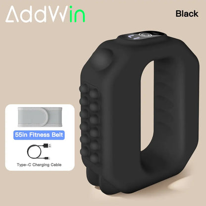 ADDWIN 2026 Latest R10 Mini Fascia Massage Belt, Upgraded Muscle Relief Fascia Tool with Adjustable Strap, Waist Circumference Compatible Up to 55 Inches, Wireless Rechargeable Portable Massager for Waist & Back Soreness Relief, Ideal Present for Parents
